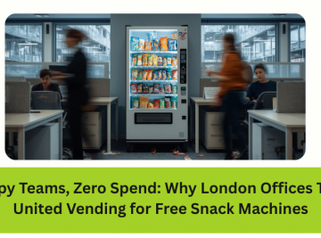Free office snack machines London providing convenient workplace refreshments