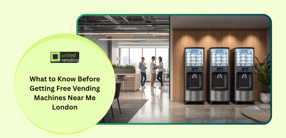 Free vending machines near me London in a modern workplace