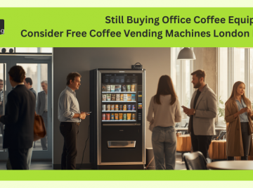 Free coffee vending machine providing refreshments in a London office