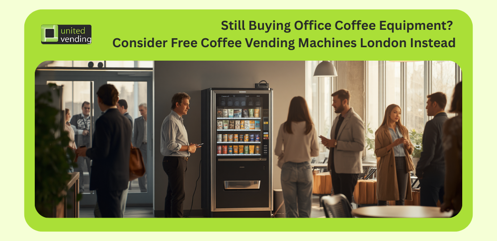 Free coffee vending machine providing refreshments in a London office
